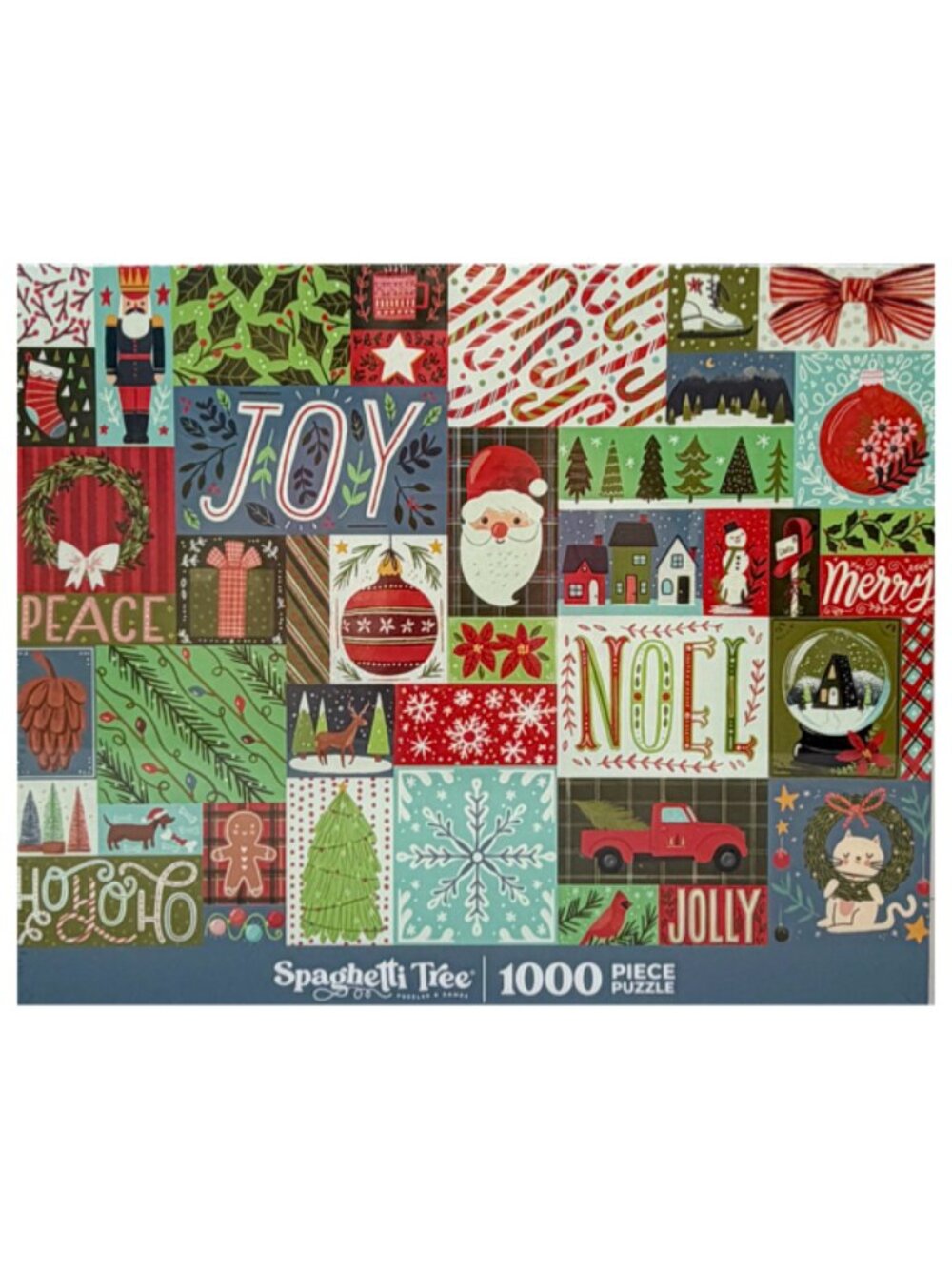 NEW Spaghetti Tree Merry Medley 1000 Piece Jigsaw Puzzle Christmas Holiday